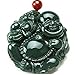 c1lint7785631 Women's Necklaces Men's Necklaces 100% pure natural jade fine hand carved Lucky Happy laughter Maitreya Buddha Necklace pendant Men or Women
