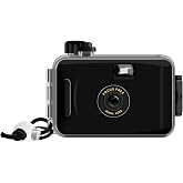 35mm Reloadable Waterproof Film Camera for Snorkeling, Manual Exposure, Without Film (Black)