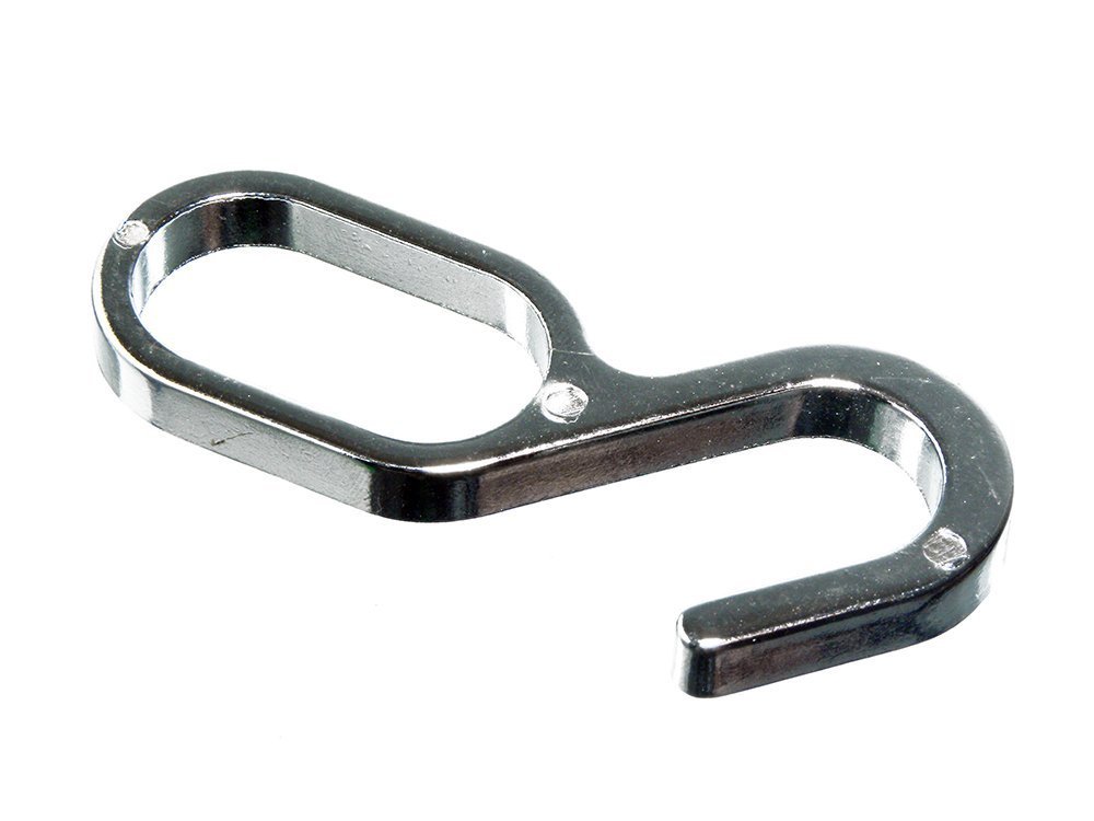 Merriway® BH02138 (2 Pcs) CP Wardrobe Fitting Oval Rail Hook Chrome Plated - Pack of 2 Pieces