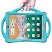 TopEsct Kid's Case Compatible with iPad 9.7 inch 2018/2017,iPad Air, Soft Silicone Childproof Handle Stand Case (Turquoise)