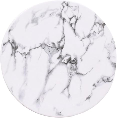 Amazon 直径25cm マーブル 大理石風 プレート お皿 丸型 テーブルコーディネート 撮影台 ディッシュプレート モノトーン 見せる収納 マット トレイ 撮影用 装飾品 卓上用品 オンライン通販