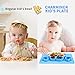 Baby Placemat,Charminer Kids Suction Plates Portable Toddler Bowls, Silicone Non Slip Mats for Baby Led Weaning Cute Animal Shape
