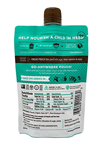 Almond Butter No Sugar Added by Yumbutter, Gluten Free, Vegan, Paleo, Keto, Non-GMO, 6.2oz Pouch - Image 3