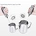 Sedhoom Milk Frother Handheld Double Spring Whisk Head Powerful Electric Milk Frother with Additional Single Spring Whisk Head