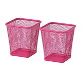 Ikea Steel Pencil Pen Eraser Holder Cup Storage, Desk Organizer, Pack of 2, Pink