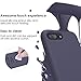 iPhone 8 Plus Case, iPhone 7 Plus Case, JASBON Liquid Silicone Phone Case with Free Screen Protector Gel Rubber Shockproof Cover Full Protective Case for Apple iPhone 8 Plus/iPhone 7 Plus-Dark Blue