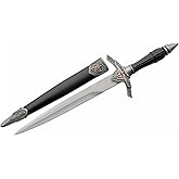 15.25" Silver Armor Medieval Replica Dagger With Sheath