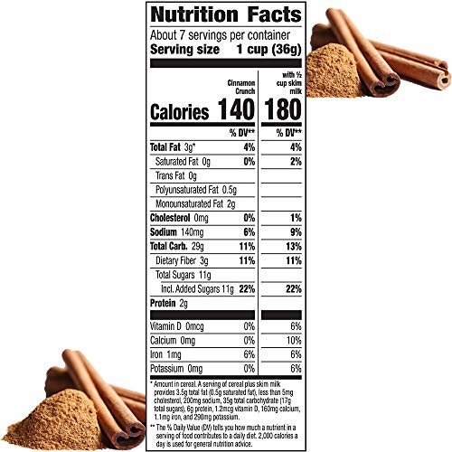 Cascadian Farm Organic Cereal, Cinnamon Crunch, Whole Grain Cereal, 9.2 oz