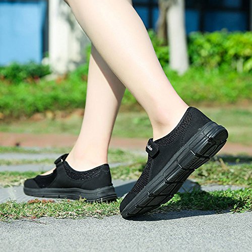 Respctful ✿Women Casual Woven Platform Wedges Closed Peep Toe Slip On Flat Sandal Wedge Shoes Black