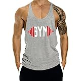 InleaderStyle Men's Gym Cotton Tank Tops Muscle Stringer Tank Tops -Gy-S