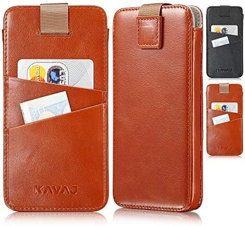 KAVAJ Case Compatible with Apple iPhone 11 / XR 6.1" Leather - Miami - Cognac Brown Wallet Cover Phone Case with Card Holder