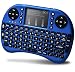 Rii Mini Bluetooth Keyboard with Touchpad＆QWERTY Keyboard, Backlit Portable Wireless Keyboard for Smartphones/ Laptop/PC/Tablets/Windows/Mac/TV/Xbox/PS3/Raspberry Pi .(i8+ Blue) primary