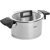 Woll Concept PaN Stainless Steel Suitable for Induction Cookers Diameter 20 CM Height 11 CM, volume: 3.4 L with Multifunktion
