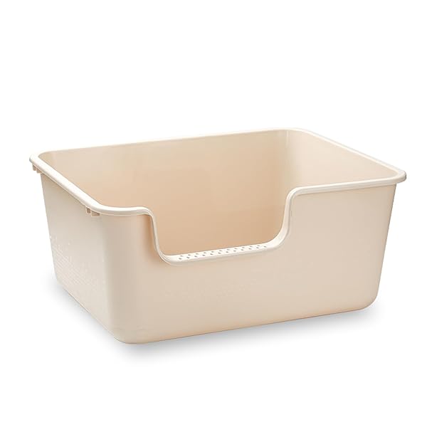 LOOPTIME LARGE CAT LITTER BOX WITH HIGH SIDES,CAT...