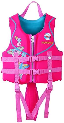 Life Jackets Vests For Children Kids Youth Girls Swim Swimming Surfing Boating Fishing Kayaking Floating Buoyancy Aid (M)