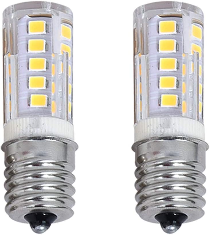 WTINTELL E17 LED Bulb, Equivalent to 40 Watt Halogen Bulb), dimmable, Microwave Refrigerator and Smoking Machine Bulb, AC110-130V, 4W White 6500K (Pack of 2) - - 