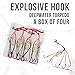 hooks THKFISH Fishing Carp, 4 Pcs/Set #8~#12 Powerful Explosion Stainless Steel Heavy Duty Nylon Deepwater Carp Fishing, Powerful Bait Trap System