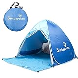 Beach Tent, Sunba Youth Pop Up Tent Beach Umbrella, Easy Up Beach Tents, 90% UV Protection Sun Shelter, Beach Shade for Baby