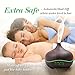 Lissetti Diffuser for Essential Oils Aromatherapy Diffuser Ultrasonic Aroma Diffuser Wood Grain Cool Mist Humidifier for Bedroom Kids Room Living Room Study Yoga Office