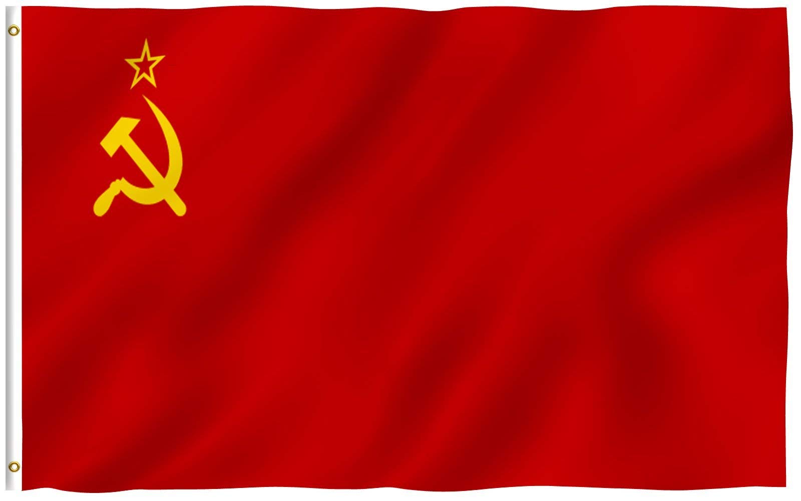 ANLEY Fly Breeze 3x5 Foot Soviet Union Flag - Vivid Color and UV Fade Resistant - Canvas Header and Double Stitched - Union of Soviet Socialist Republics National Flags with Brass Grommets 3 X 5 Ft