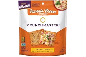 Crunchmaster, Pimento Cheese Flavored Baked Multi-Grain Crackers, 4 Ounce