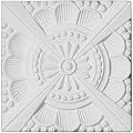 Ekena Millwork ROS08X08PM 7 8 inch W x 7 8 inch H x 5/8 inch P Palmetto Beaded Rosette,,, White
