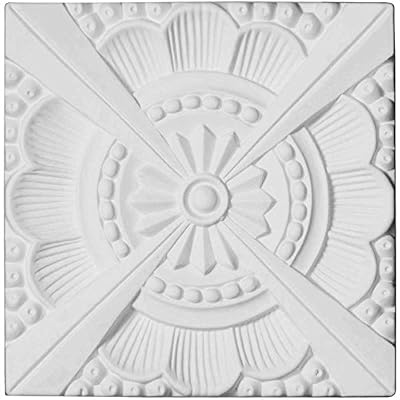 Ekena Millwork ROS08X08PM 7 8 inch W x 7 8 inch H x 5/8 inch P Palmetto Beaded Rosette,,, White