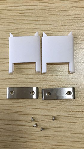 Meijunter Replacement Headband Bezel +Metal Tab Clip Screw Set Repair Part for Beats By Dr.dre Solo HD Wireless Headphones (Color White)