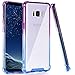 BAISRKE Clear Case for Galaxy S8 Plus, Shock Absorption Flexible TPU Soft Edge Bumper Anti-Scratch Rigid Slim Protective Cases Hard Plastic Back Cover for Galaxy S8 Plus - Blue Purple Gradien