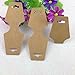 AKOAK 100 Pcs 12 X 4.5 Cm Blank Brown Kraft Paper Necklace Display Cards Bracelet Display Cards Jewelry Display Hanging Cards