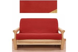 SlipcoverShop Solid Red Futon Cover Queen 410