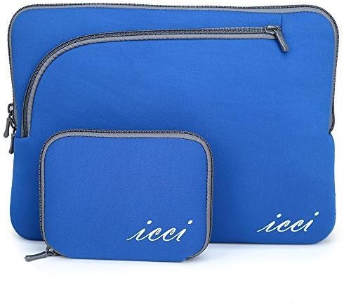 Macbook Air 13 Sleeve, Macbook Pro 13 Sleeve, icci [Shockproof] Macbook Air 13 inch Sleeve Macbook Pro 13 inch Sleeve Chromebook 13 inch Sleeve with [Accessories Case] For Ultrabook Laptop Notebook Apple Macbook Air 13, Macbook Pro 13 with Retina, Chromebook 13 - Colour Blue