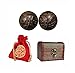 iLOVEPandas Natural Agarwood Massage Balls Chinese Acupoint Ball Hand Exercise Baoding Balls (Style 2)