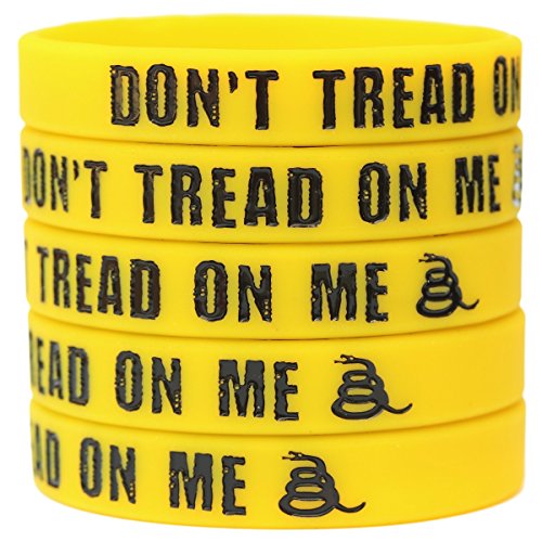 5 Don't Tread on Me Wristband Gadsden Flag Design Bracelets