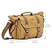 SLR Camera Bag Evecase Large Canvas Messenger SLR/DSLR Camera Shoulder Bag with Rain Cover for Digital Cameras, Laptops and Other Accessories - Brown