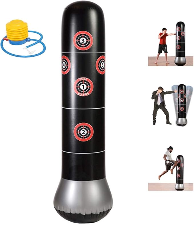 Zourglow Aufblasbarer Boxsack Für Kinder 160cm - Stehender Boxsack Mit Pumpe