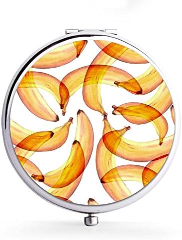 Makeup Mini Mirror Handhold Double Side Compact Travel Mirrors - Banana