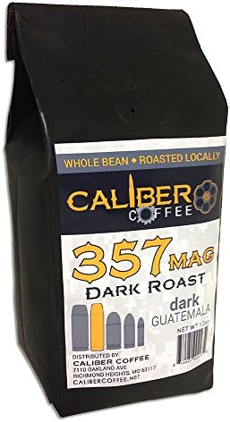 357 Mag Smooth Roasted Coffee Beans Strong on Flavor High in Caliber Caffeine Rich 12 Ounce - Whole Bean