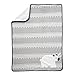Lambs & Ivy Signature Montana Blue/Grey/White Bear Velour/Sherpa Blanket