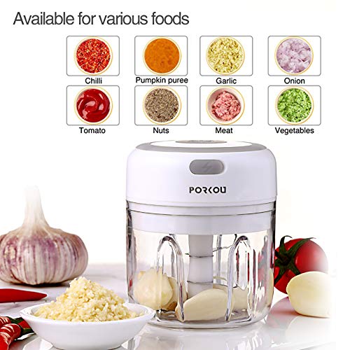 Electric garlic chopper,Mini Onion Choppers,Portable Small USB Food