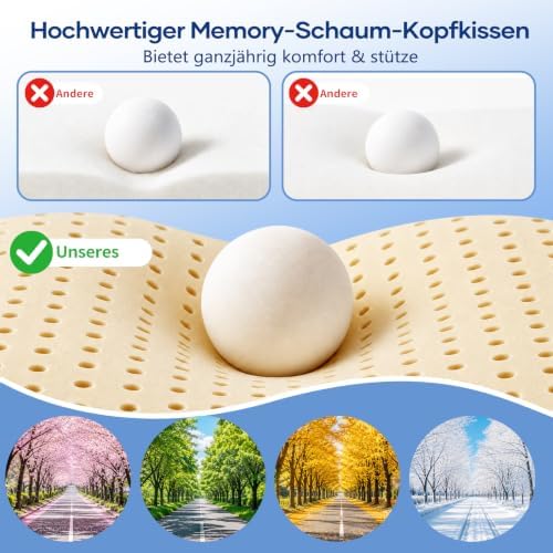 Nackenkissen zum Schlafen, 2-in-1 Ergonomisches Nackenstützkissen