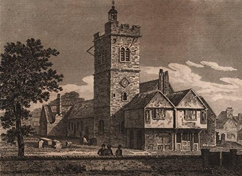 ISLINGTON PARISH: Old St Mary's Church, Upper Street, in 1750. WINKLES;1823