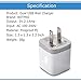 USB Wall Charger, WITPRO Dual Port USB 2.1AMP Wall Charger Plug Power Adapter Charging Block Compatible with iPhone X/ 8/7/ 6 Plus SE 5S 5C, Samsung, Moto, Huawei, Android Phones (White) 3-Pack