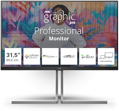 U32U3CV 32 Zoll UHD USB Hub Monitor, 60Hz, Nano IPS Panel, 4ms GtG, VESA HDR400, Höhenverstellung,Lautsprecher,(3840x2160 HDMI 2X 2.0 DP 1x 1.4) Schwarz/Silber