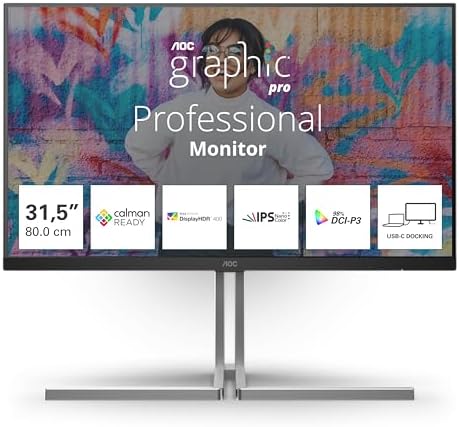 U32U3CV monitor nano IPS de 32 polegadas a 60Hz, 4ms gtG, VESA HDR400 (certificado), colunas, altura ajustável (3840x2160 HDMI 2X 2.0 DP 1x 1.4 hub USB) preto/prateado