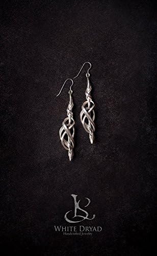 Silver ELVEN Earrings - Art Nouveau earrings, Cocktail earrings, Celtic earrings, Bridal earrings, Statement earring