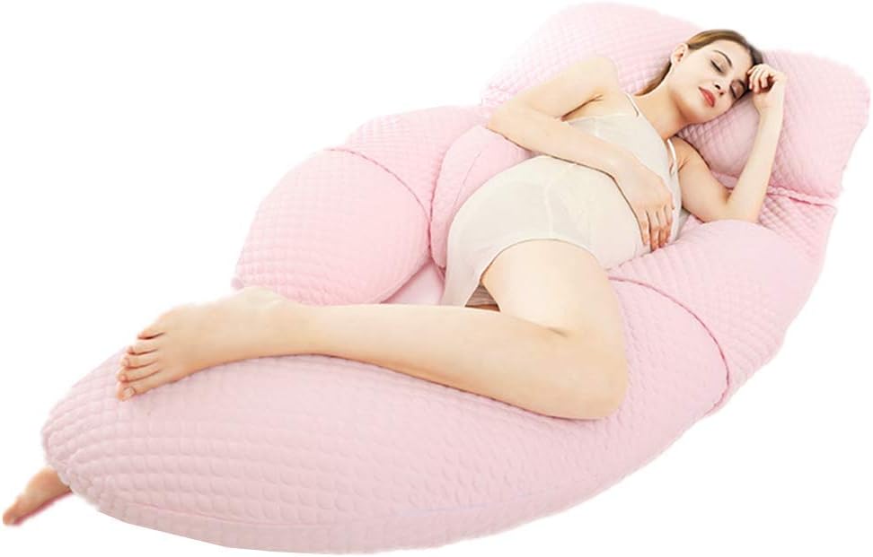 Dianzicar Pregnancy Pillow U Shaped, Maternity Body Pillow, Multifunction Comfortable and breathable Environmentally friendly and odorless,Pink