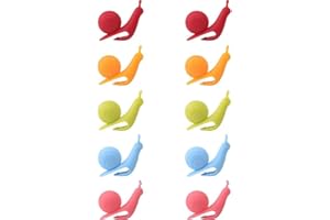 EBOOT 10 Pcs Silicone Snail Tea Bag Holder Cute Snail Shape Silicone Tea Bag Holder Colorful Cup Edge Clips for Mug Cup