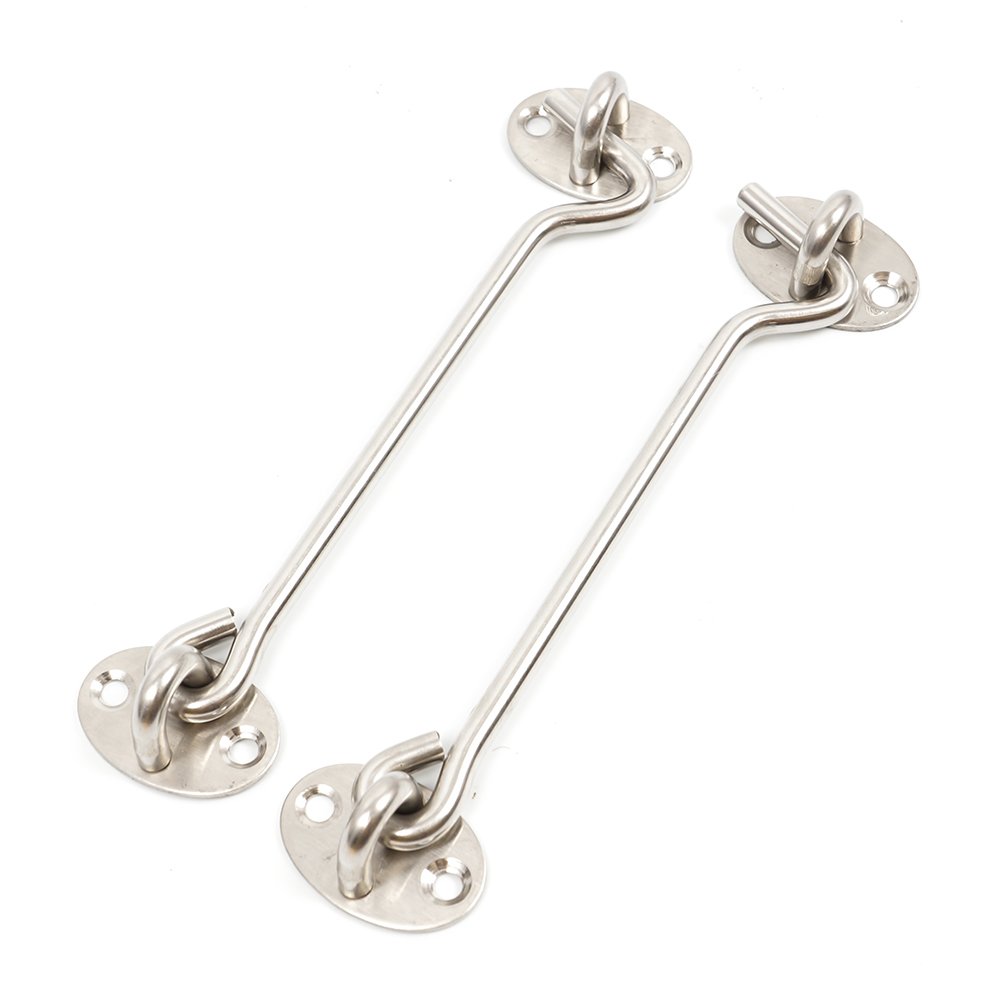 2Pcs Cabin Hook 155mm Length Door Window Catch Eye Fasteners