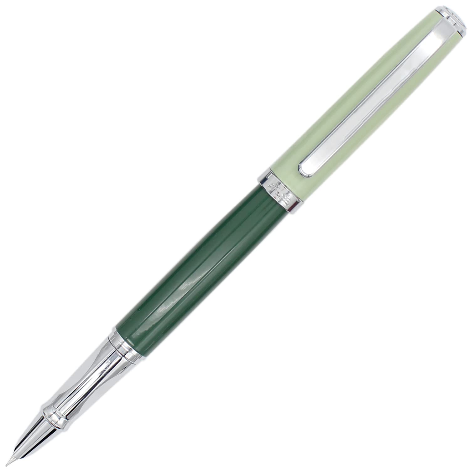 Gullor Morandi Colorful Metal Fountain Pen, Ink Converter Pen, Fine Nib, Green